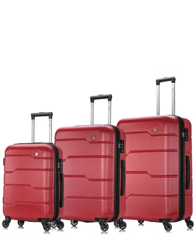 Dukap Rodez Lightweight Hardside 3pc Set In Red