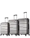 Dukap Rodez Lightweight Hardside 3pc Set In Silver