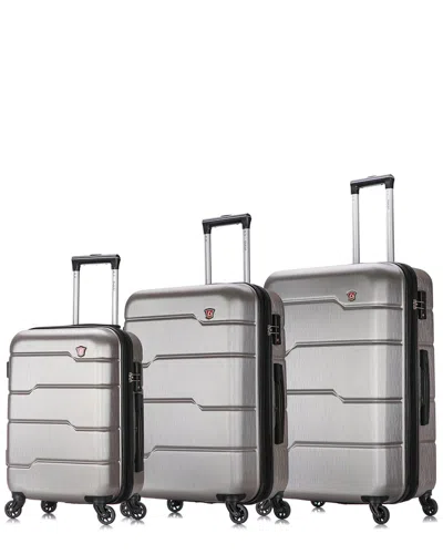 Dukap Rodez Lightweight Hardside 3pc Set In Silver