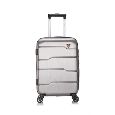 Dukap Rodez Lightweight Hardside Spinner 20'' Carry-on In Silver