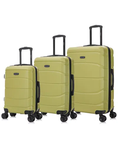 Dukap Sense Lightweight Hardside Spinner 3pc Luggage Set In Green
