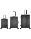Dukap Stratos Lightweight Hardside Spinner 3 Piece Set In Black