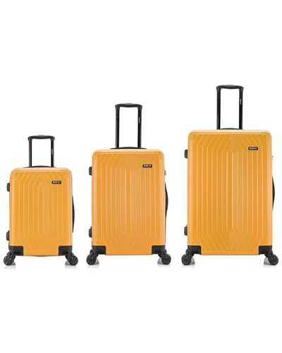 Dukap Stratos Lightweight Hardside Spinner 3 Piece Set In Red