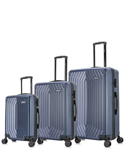 Dukap Stratos Lightweight Hardside Spinner 3pc Set In Blue