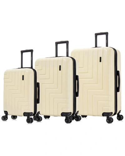 Dukap Zahav Lightweight Expandable Hardside Spinner 3pc Luggage Set In Brown
