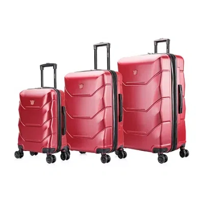 Dukap Zonix Hardside 3-pc Luggage Set In Red