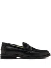 Duke & Dexter Mens Black Wilde Rattan Leather And Woven Loafers In Black