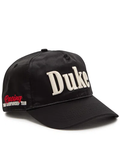 Duke And Dexter Dr2 Duke Embroidered Satin Cap In Black