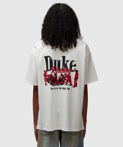 Duke & Dexter Duke + Dexter Dr2 Finish Line T-shirt In Vintage White