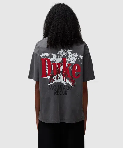 Duke & Dexter Duke + Dexter Mountain Rescue T-shirt In Washed Grey