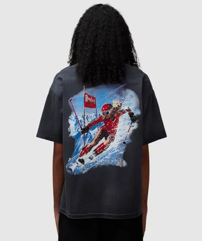 Duke & Dexter Duke + Dexter Ski T-shirt In Washed Black