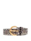 Duke & Dexter Ellis Snakeskin-effect Buckle Belt In Multi