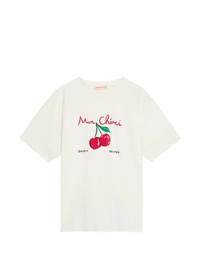 Duke & Dexter Graphic-print T-shirt In White