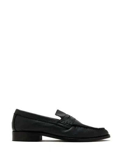 Duke + Dexter Leather Loafers In Black