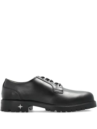 Duke & Dexter Lennon Leather Derby Shoes In Black