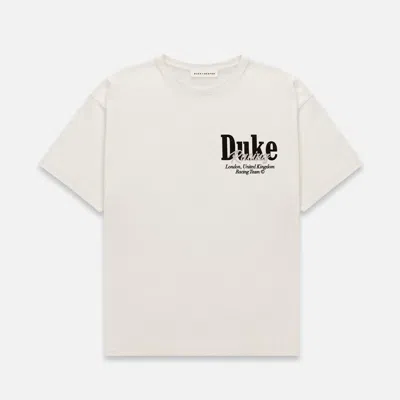 Duke & Dexter Men's Dr3 Grey Pit Stop Vintage White T-shirt