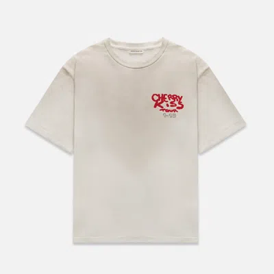 Duke & Dexter Men's Dwt Cherry Kiss Tour Vintage White T-shirt In Multi