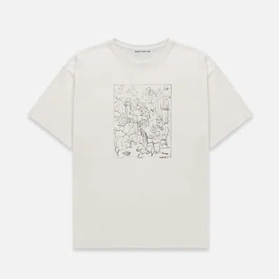 Duke + Dexter Men's Ny Cafe Vintage White T-shirt