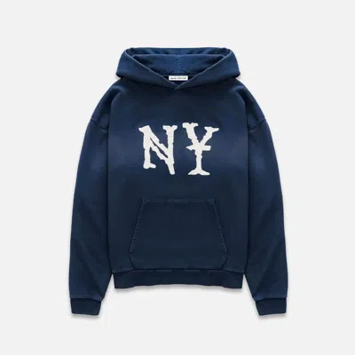 Duke + Dexter Men's Ny Embroidered Navy Hoodie