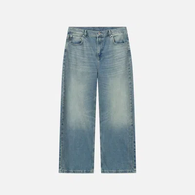 Duke & Dexter Men's Peso Blue Studded Denim Jeans