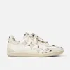 Duke & Dexter Men's Plus Designer Duke Brown Cow Sneaker - Men's In White
