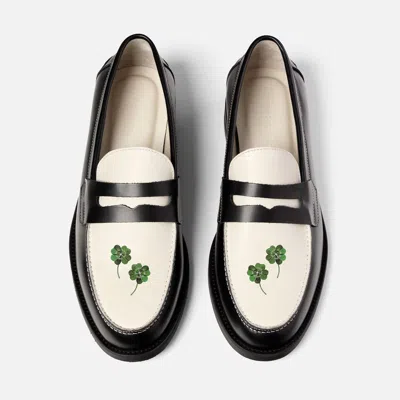 Duke + Dexter Wilde Clover Penny Loafer In White