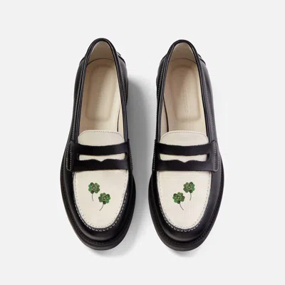 Duke + Dexter Men's Wilde Clover Penny Loafer - Women's In Green