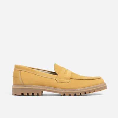 Duke + Dexter Men's Wilde Maple Nubuck Lug Loafer - Men's In Yellow