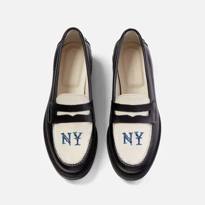 Duke + Dexter Men's Wilde Ny Black + White Penny Loafer - Women's
