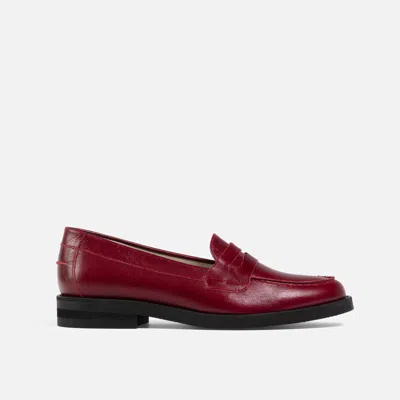 Duke + Dexter Men's Wilde Red Creased Penny Loafer - Women's