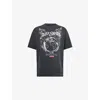 Duke & Dexter Mens Black Graphic-print Relaxed-fit Cotton T-shirt In Black