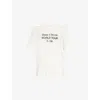 Duke & Dexter Mens Black Text-print Relaxed-fit Cotton T-shirt In Neutral