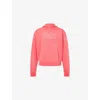 Duke & Dexter Mens Red Brand-embroidery Relaxed-fit Cotton-jersey Hoodie In Pink