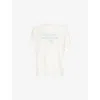 Duke & Dexter Mens Vintage White Text-print Relaxed-fit Cotton T-shirt In Neutral