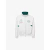 Duke & Dexter Mens White Green Wta Graphic-print Cotton Track Jacket