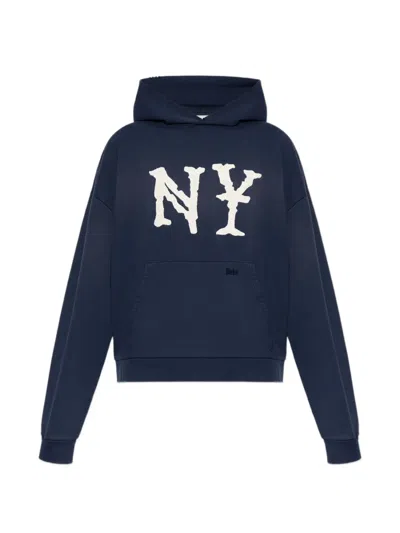 Duke & Dexter Ny-patch Hoodie In Blue
