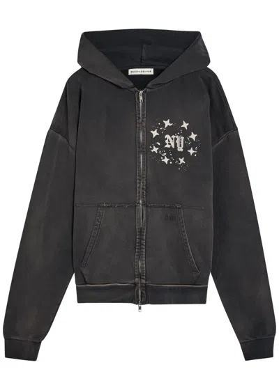 Duke And Dexter Paint Splatter Print Cotton Sweatshirt In Black