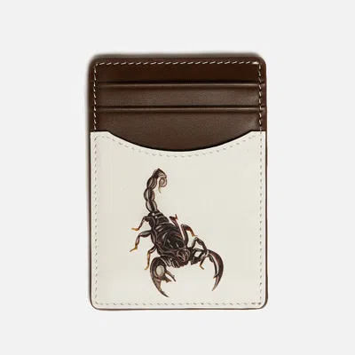 Unisex Dean Chestnut Scorpion Card Holder from Duke + Dexter