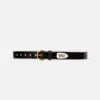 Duke & Dexter Unisex Elli Black Croc Belt In Black