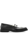 Duke & Dexter Wilde Snake-print Loafers In Black
