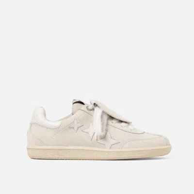 Duke + Dexter Women's Plus Designer Duke Off-white Suede Sneaker - Women's In Brown
