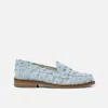 Duke & Dexter Women's Wilde Blue Punched Denim Penny Loafer - Women's