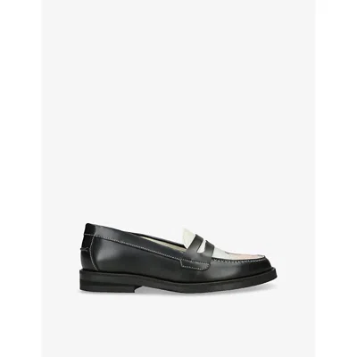 Duke & Dexter Womens Blk/other Wilde Advanced Guard Leather Loafers Eur 41 / 8 Uk