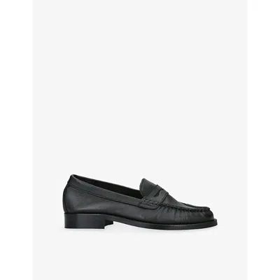 Duke & Dexter Womens  Ezra Leather Penny Loafers In Black