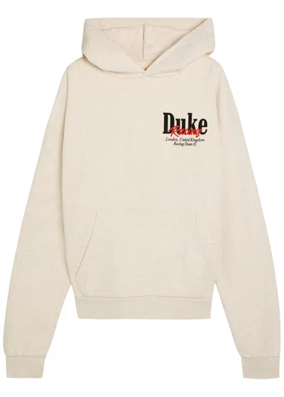 Duke And Dexter World Championship Printed Hooded Cotton Sweatshirt In Neutral