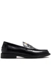 Duke & Dexter Blackletter-print Penny Loafers