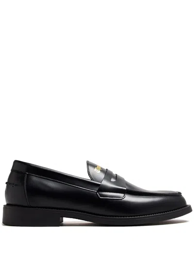 Duke & Dexter Blackletter-print Penny Loafers