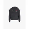 Duke & Dexter Helmet Graphic-print Relaxed-fit Cotton-jersey Hoody In Black