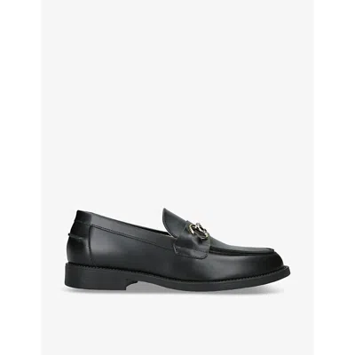 Duke & Dexter Wilde Horsebit Leather Penny Loafers In Black