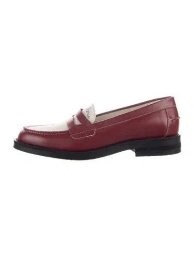 Pre-owned Duke + Dexter Leather Loafers In Burgundy